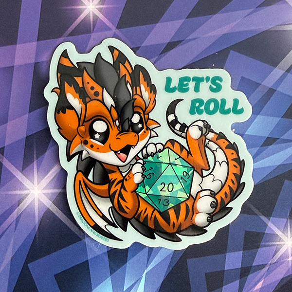 Dragon Sticker Roll Saber 'Let's Roll' - Sticker | Dragons & Beasties – Dragons and Beasties