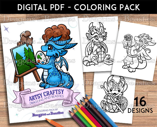 Artsy Craftsy Coloring Pack (Downloadable)